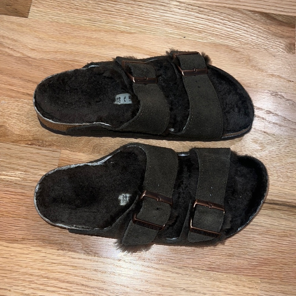 Fuzzy Birkenstock Sandals